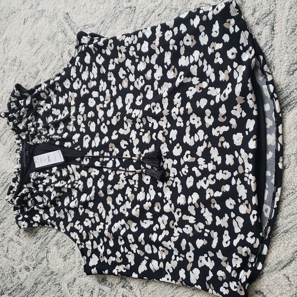 WHBM Print Sleeveless Blouse